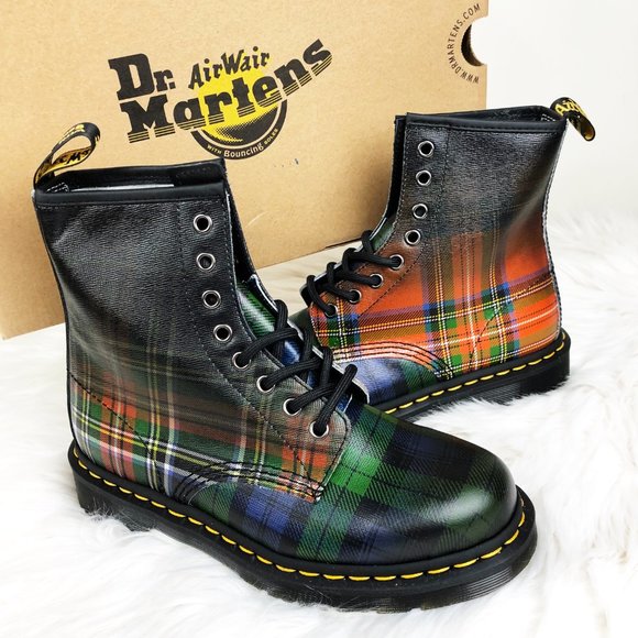 Dr. Martens Shoes Dr Martens 46 Tartan Plaid Leather Boots Poshmark